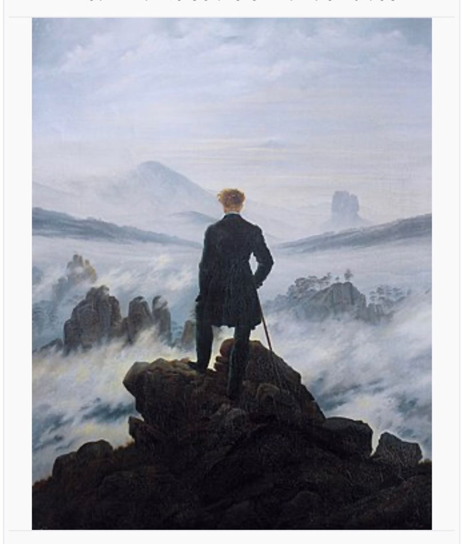 Social El caminante sobre el mar de nubes- Friedrich