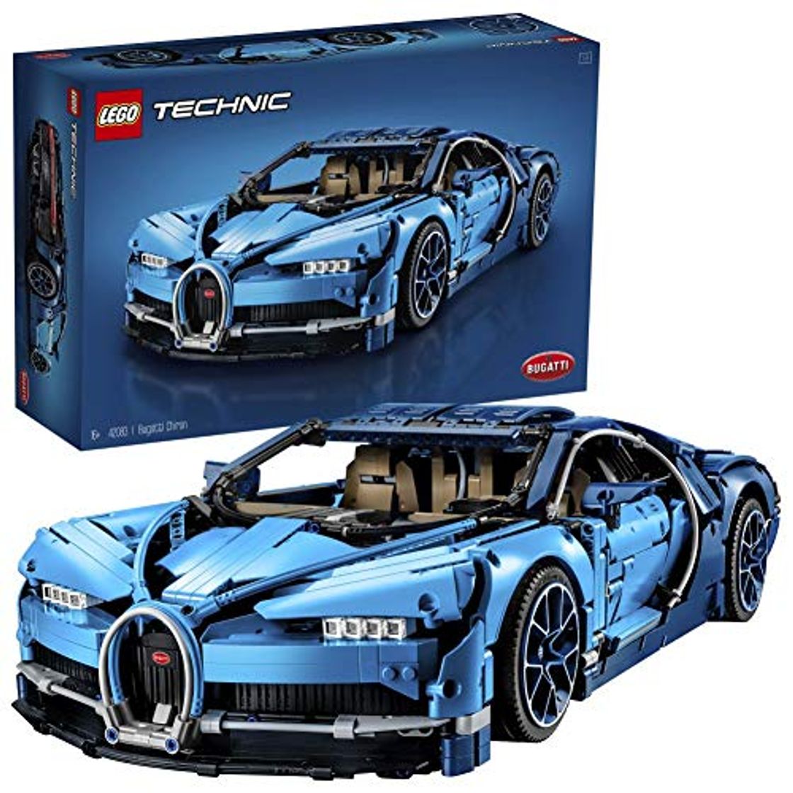 Social LEGO Technic - Bugatti Chiron, Set de Construcción de Coche de Carreras,