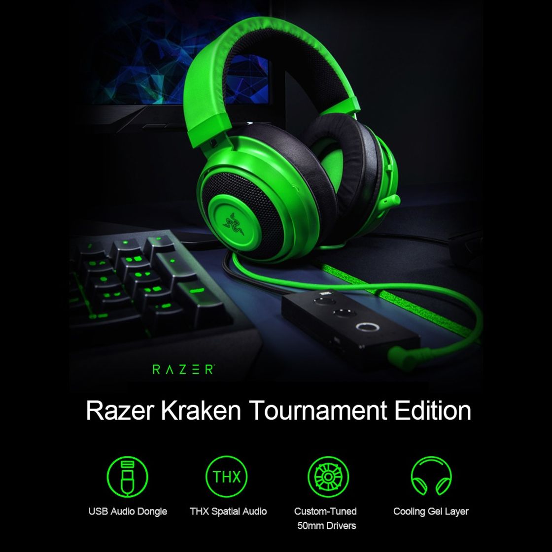 Social Razer Kraken Tournament Edition - Auriculares para juegos