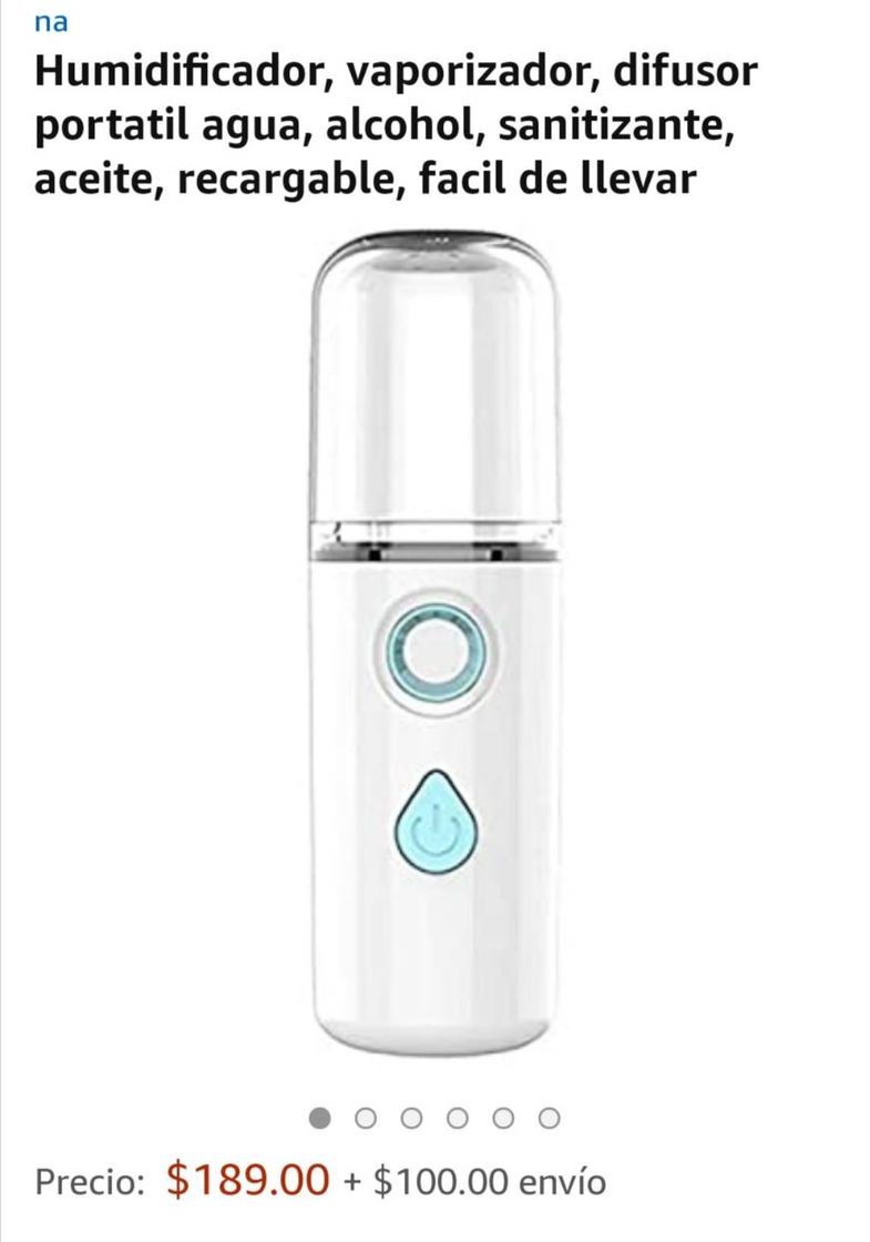 Humidificador, vaporizador, sanitizante y difusor portátil.