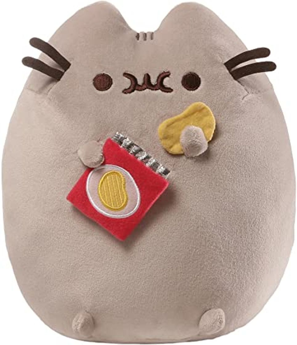Social Pusheen snackable de Peluche, Papas Chips, Gris, Gra