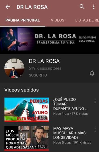 Canal de salud YouTube