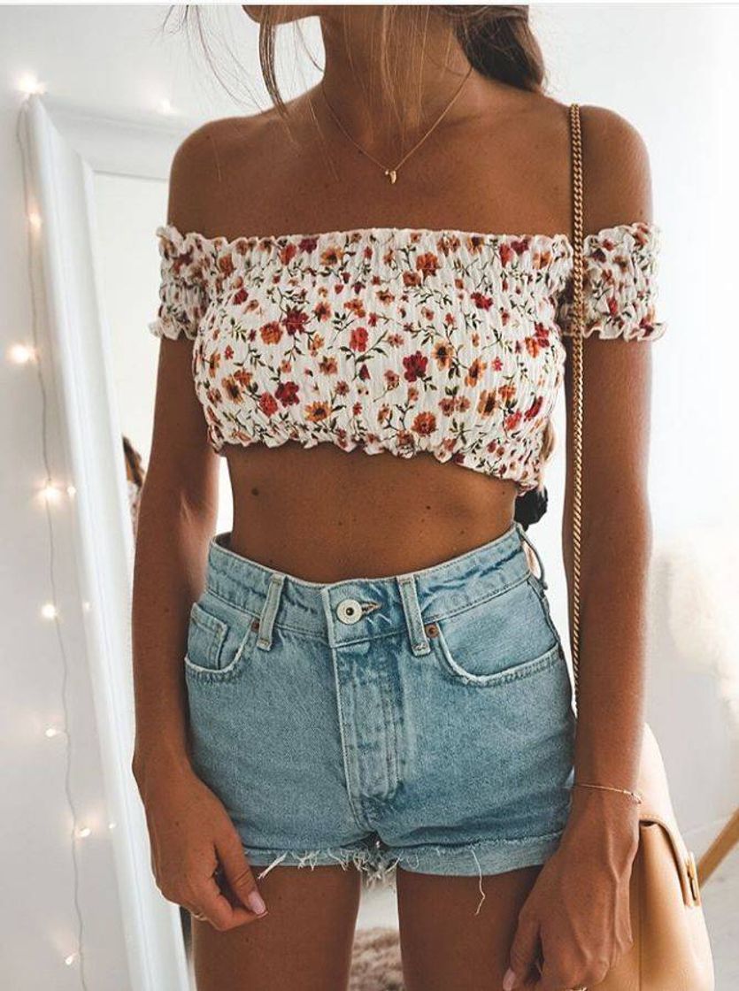 Social CROP TOP FLORAL 