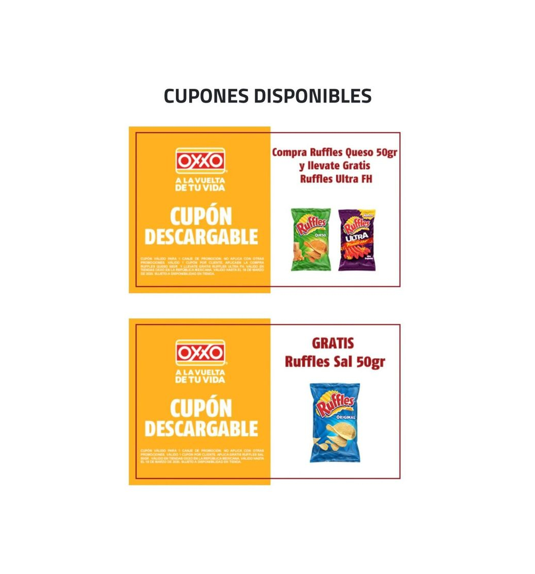 Productos Oxxo cupones de descuento 