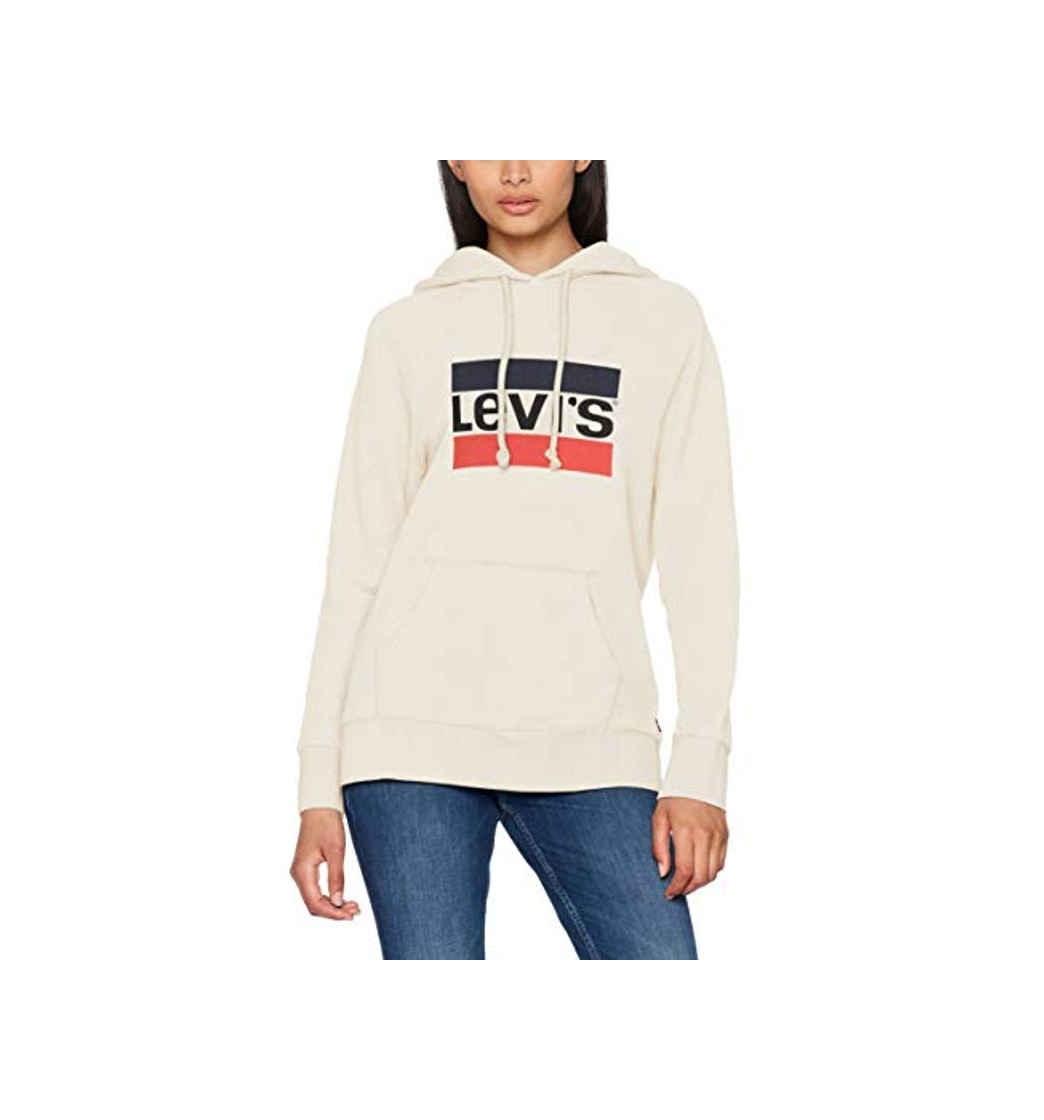 Fashion Levi's Batwing Hoodie, Capucha Mujer, Marfil