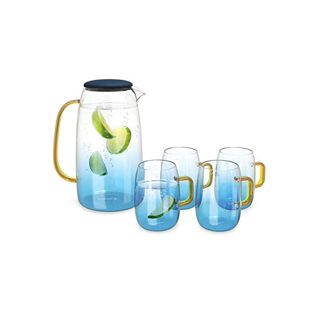 Producto Navaris Set de Jarra de Cristal y 4 Vasos a Juego