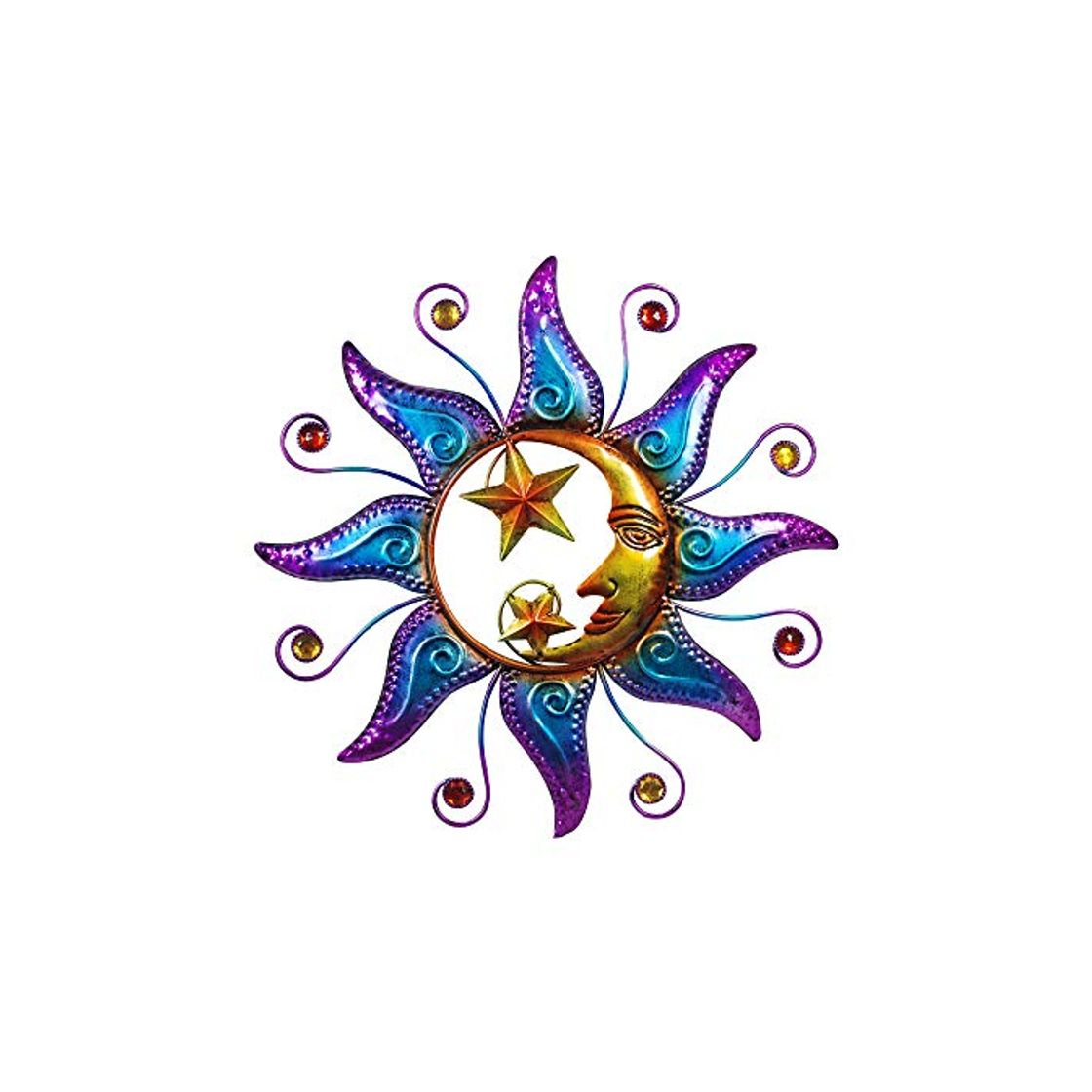 Social Home Gadgets Adorno de Pared Decorativo Sol y Luna Metal 40 cm