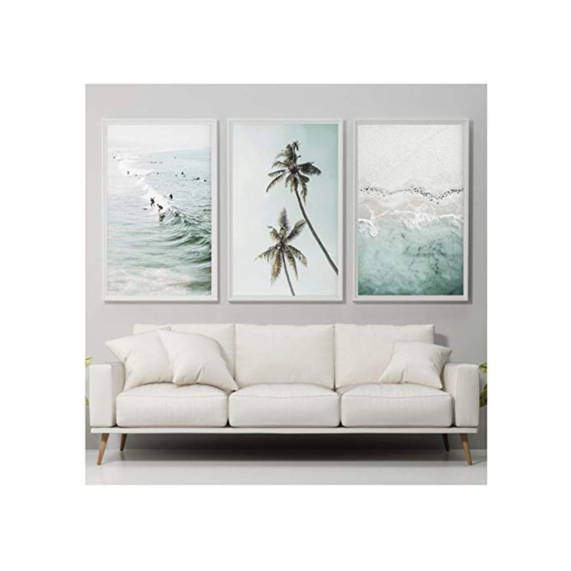 Product RuiChuangKeJi Arte de la Pared Lienzo Coco Palmera Playa Mar Naturaleza Pintura