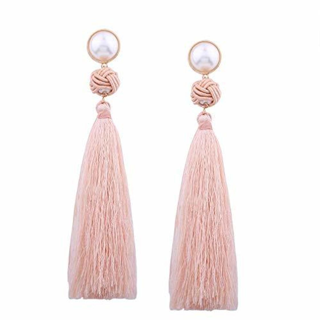 Producto Fossrn Pendientes Mujer Largos Flecos Vintage Bohemio Weave Tassel Pendientes de gota