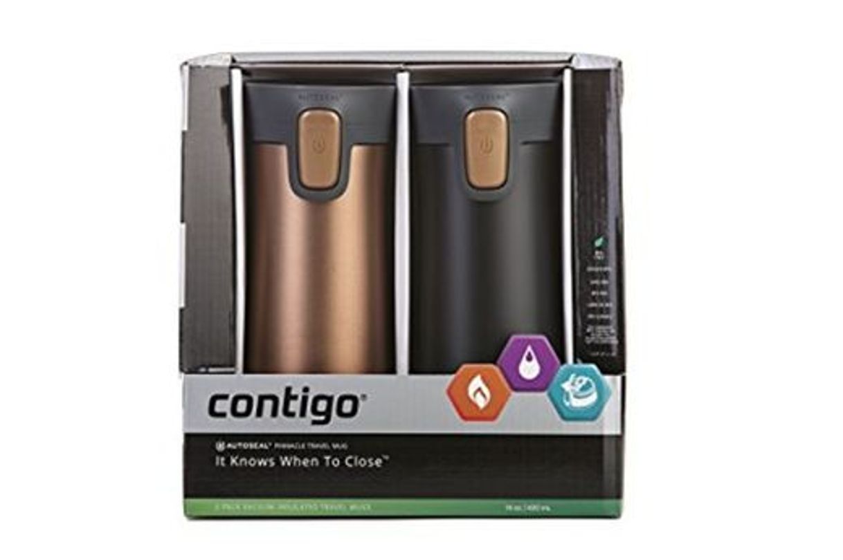 Product Contigo Pinnacle – Juego de 2 Tazas para Adulto, Bronce Mate