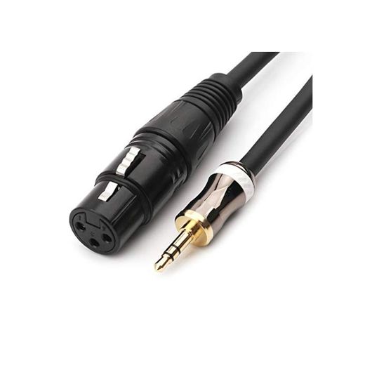 MOBOREST 3.5mm TRS estéreo a XLR Cable de micrófono femenino, para estudios