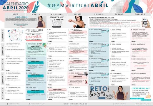 Rutina Abril gym Virtual