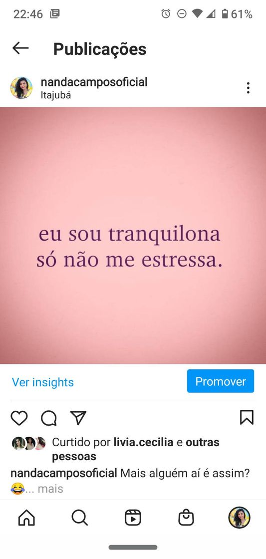 Fashion Eu sou tranquilona mas não me estressa... 