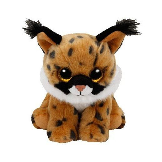 TY - Beanie Babies Larry, peluche lince, 15 cm, color marrón