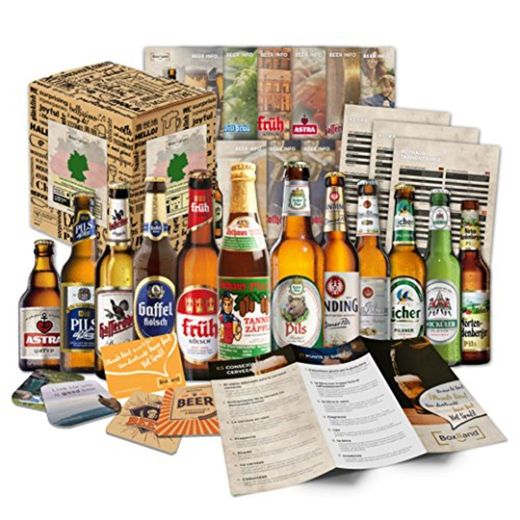 12 Cervezas alemanas en caja de regalo para él