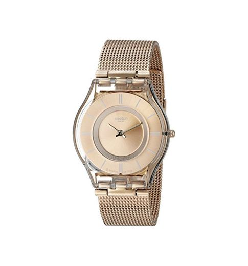 Swatch Reloj Digital de Cuarzo Unisex con Correa de Acero Inoxidable