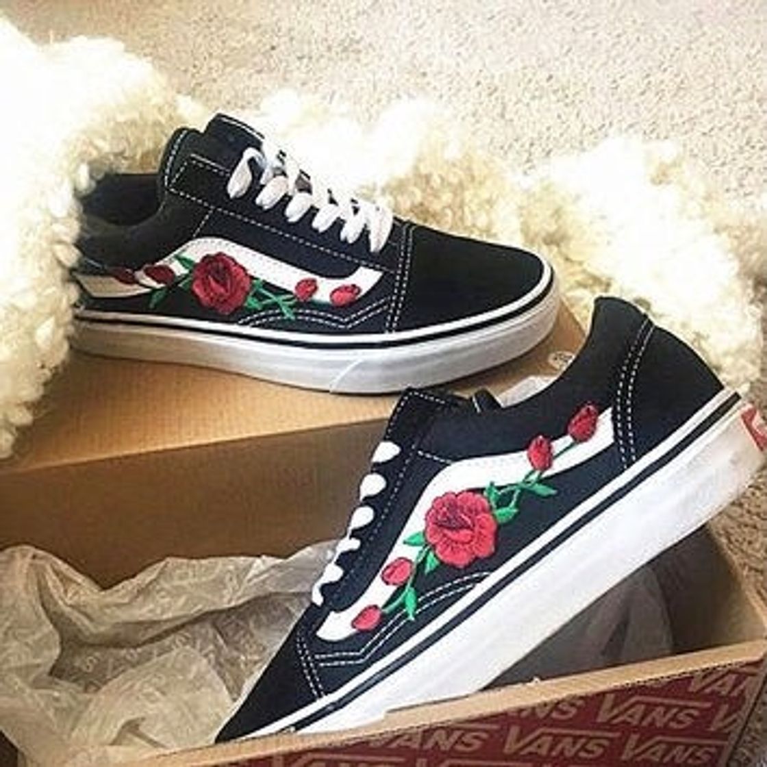 Social Vans old skool floral nere 