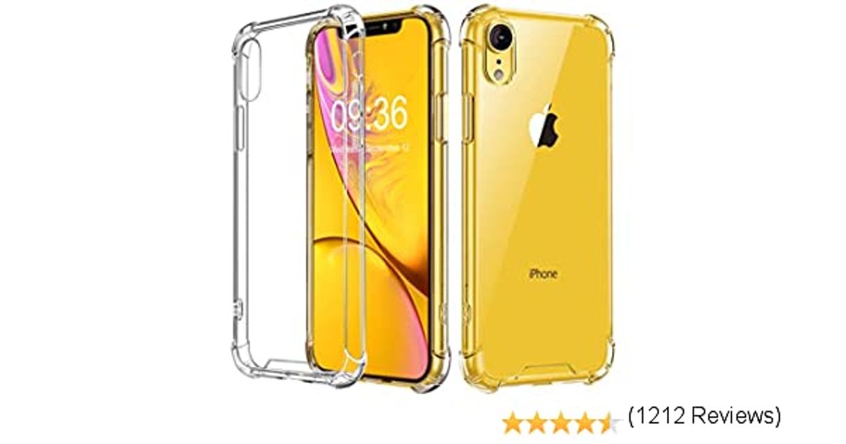 Moda Babacom Funda para iPhone XR, Transparente Carcasa para