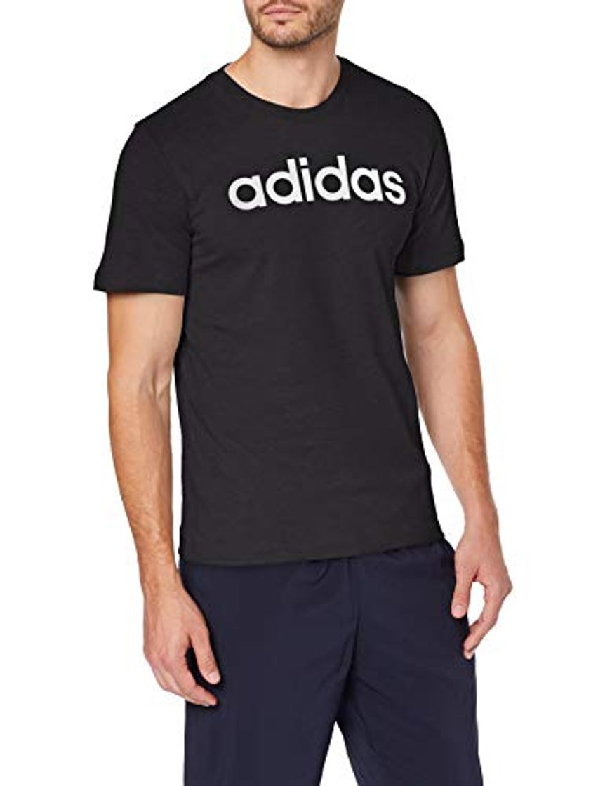 Moda adidas Essentials Linear Logo tee Camiseta, Hombre, Negro