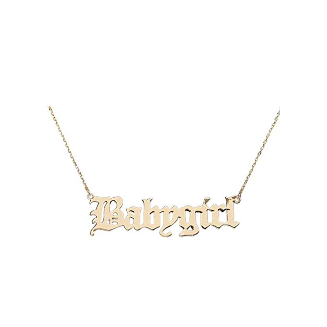 Social Holibanna Collar Colgante Babygirl Palabras de Oro Collar de Gargantilla de Cadena de Clavícula de Aleación para Niñas Mujeres Regalo de Joyería Personalizado
