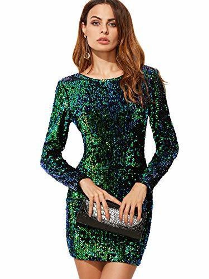 Social DIDK Vestidos de Fiesta para Mujer Vestidos con Lentejuelas de Moda para