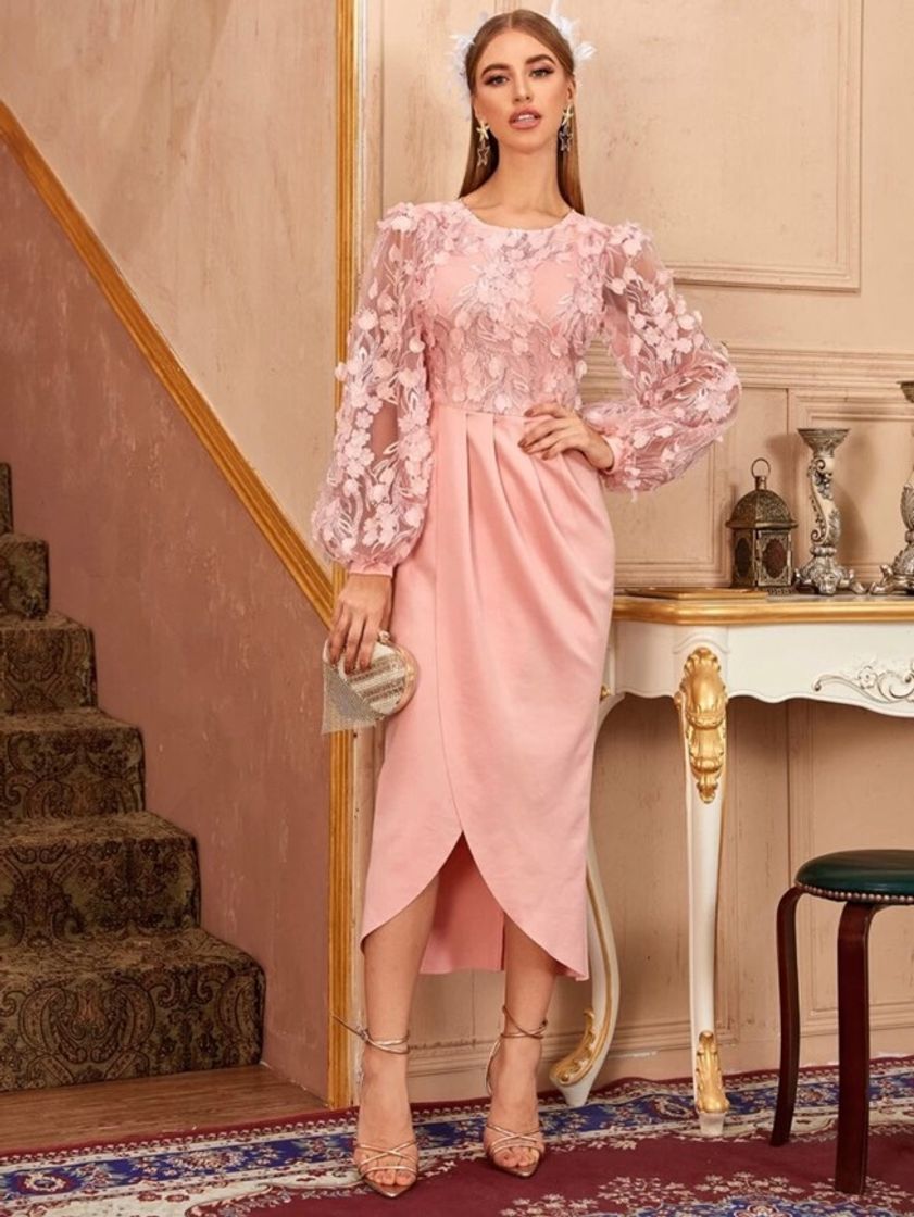 Vestido cruzado manta farol patern flores