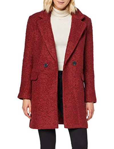 Only Onlally Boucle Wool Coat CC Otw Abrigo, Rojo