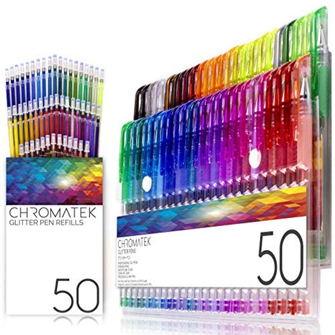 Producto Plumas con purpurina 100 de Chromatek. Los mejores colores. 200% La tinta