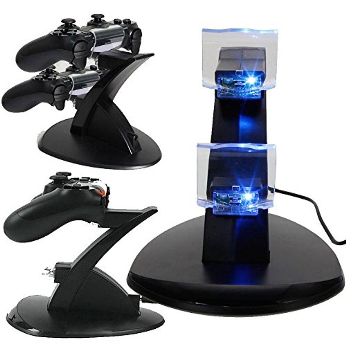Social Cargador Base de Carga Dock para Mando Playstation 4 PS4 Game Controller dua