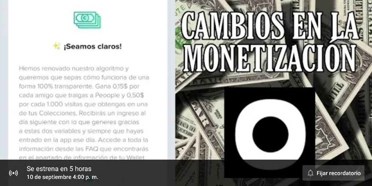 Moda CAMBIOS en la MONETIZACIÓN Peoople