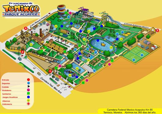 Temixco Parque Acuático | Río con Olas, Multipista, Área Infantil