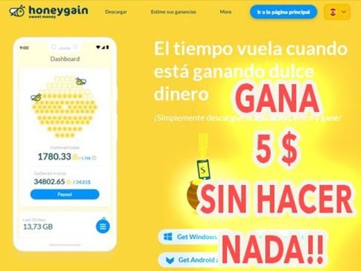 Honeygain es una app para ganar dinero
