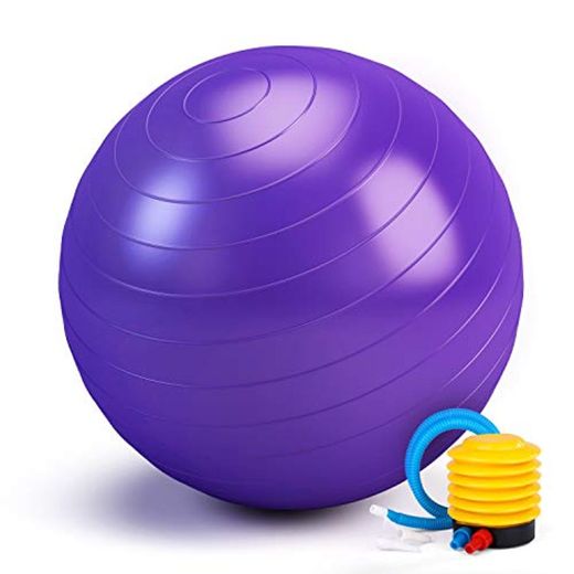 Switory Balón de Ejercicio Anti-explosión, Pelota de Pilates 55cm