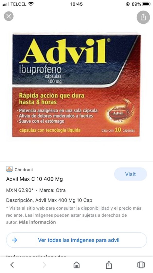 Fashion Advil ibuprofeno 