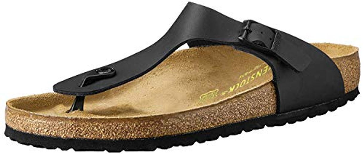 Moda Birkenstock Gizeh Birko-Flor, Chanclas para Mujer, Negro