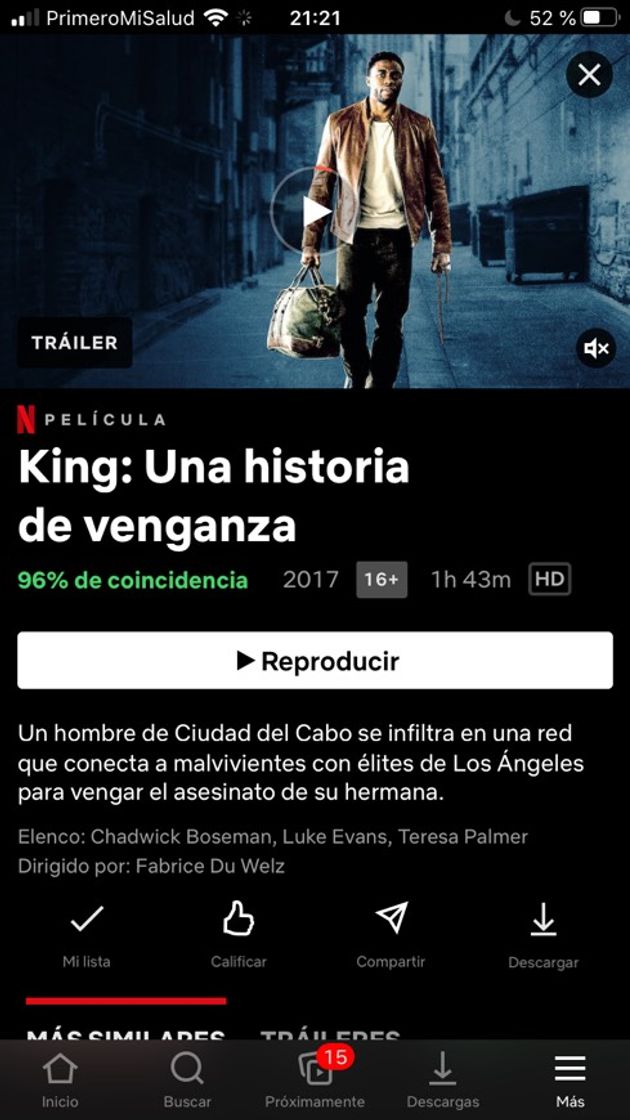 Película King: una historia de venganza