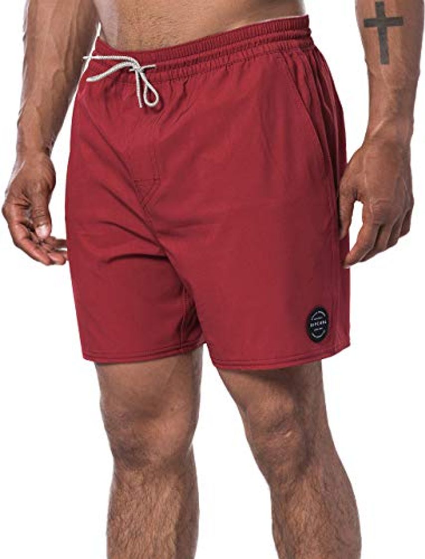 Social RIP CURL,Daily 16 Volley,Hombre,Volleyshort,Pantalón Corto de baño,elástico,Red,XXL EU