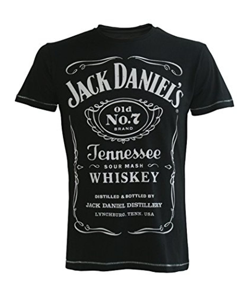 Moda Jack Daniel's - Camiseta con el Logotipo clásico, tamaño