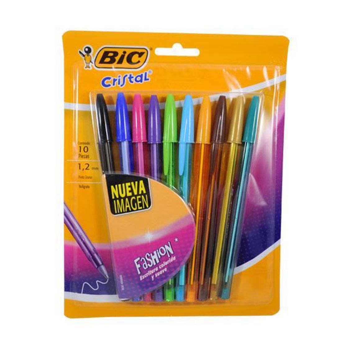 Fashion Plumas De Colores Bic Cristal