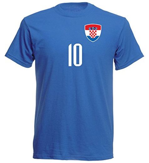 nationshirt Camiseta de Croacia BR 10 B WM 2018 Copa Mundial de la Copa del Mundo Hrvatska Azul XXL