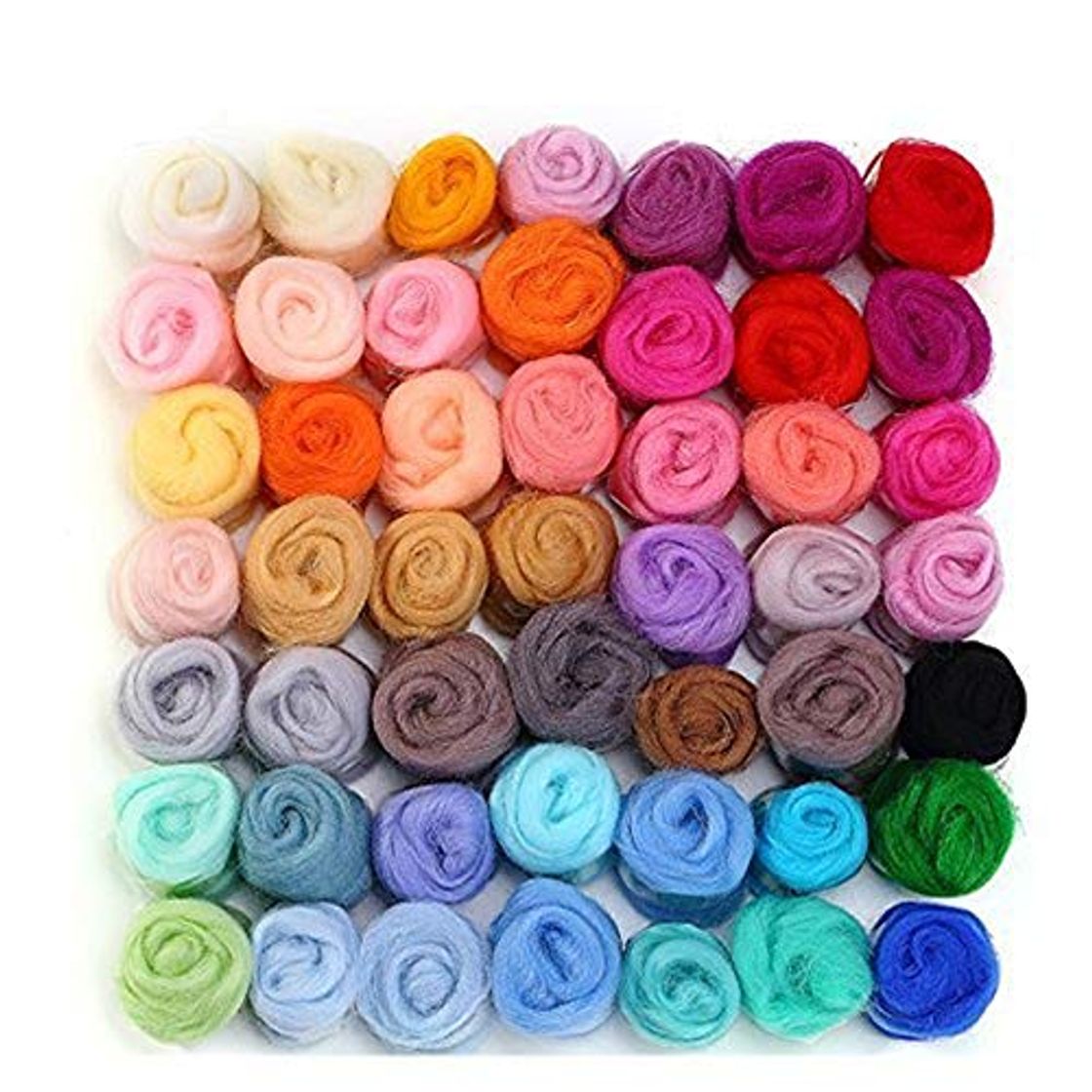 Social WOWOSS Lana de Fieltro 50 Colores Fieltro Lana Hilo de Fibra de