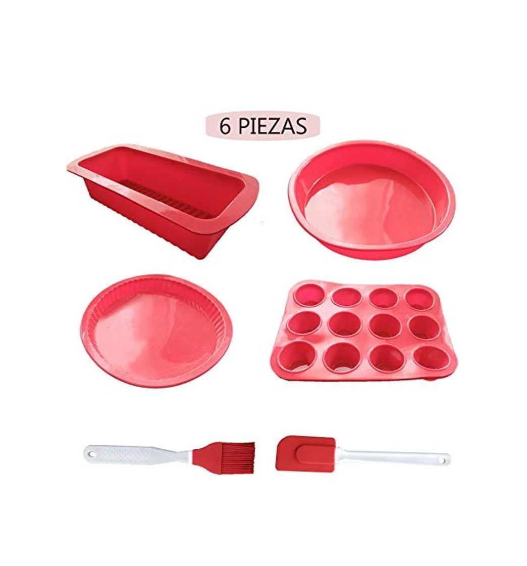 Social Set de 4 Moldes de Silicona de Repostería y Pastelería para Horno