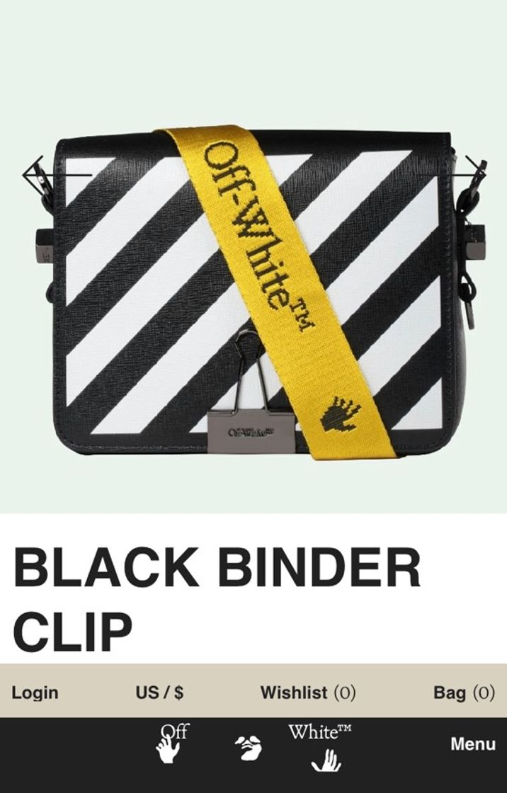 Moda BLACK BINDER CLIP | Off-White Official Website