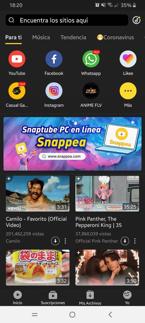 App App para descargar videos y música 