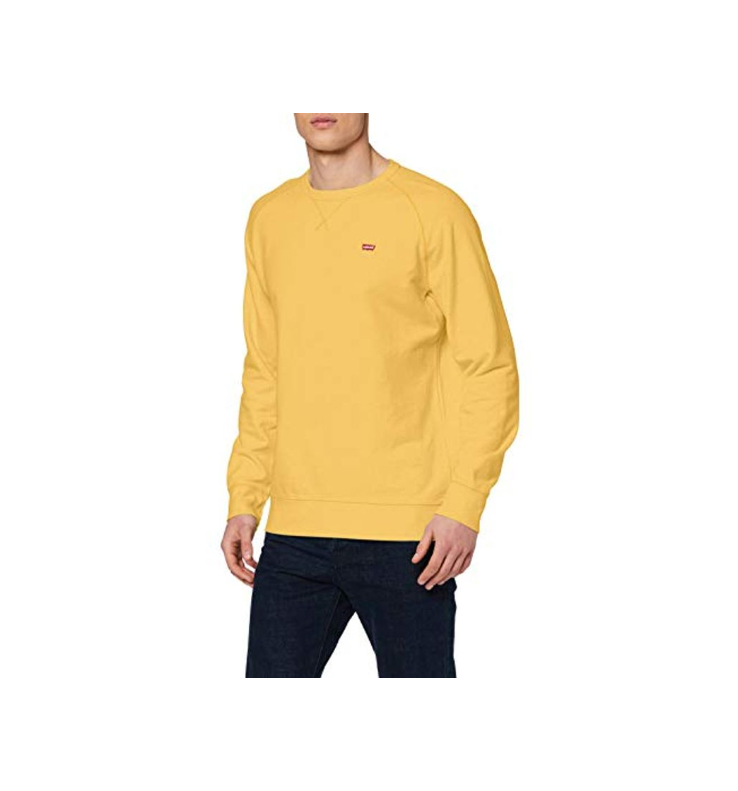 Moda Levi's Original Hm Icon Crew Sudadera, Amarillo