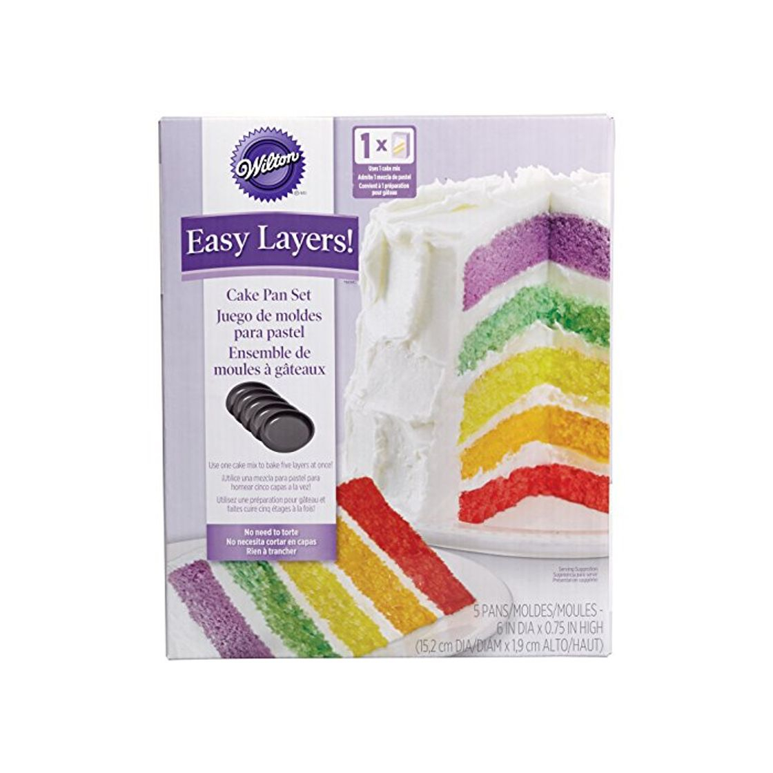 Social Wilton 2105-0112 - Set 5 moldes capas para Layer Cakes
