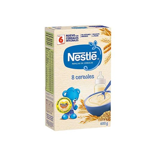 Nestlé Papilla 8 cereales - Alimento Para bebés - Paquete de 6x600