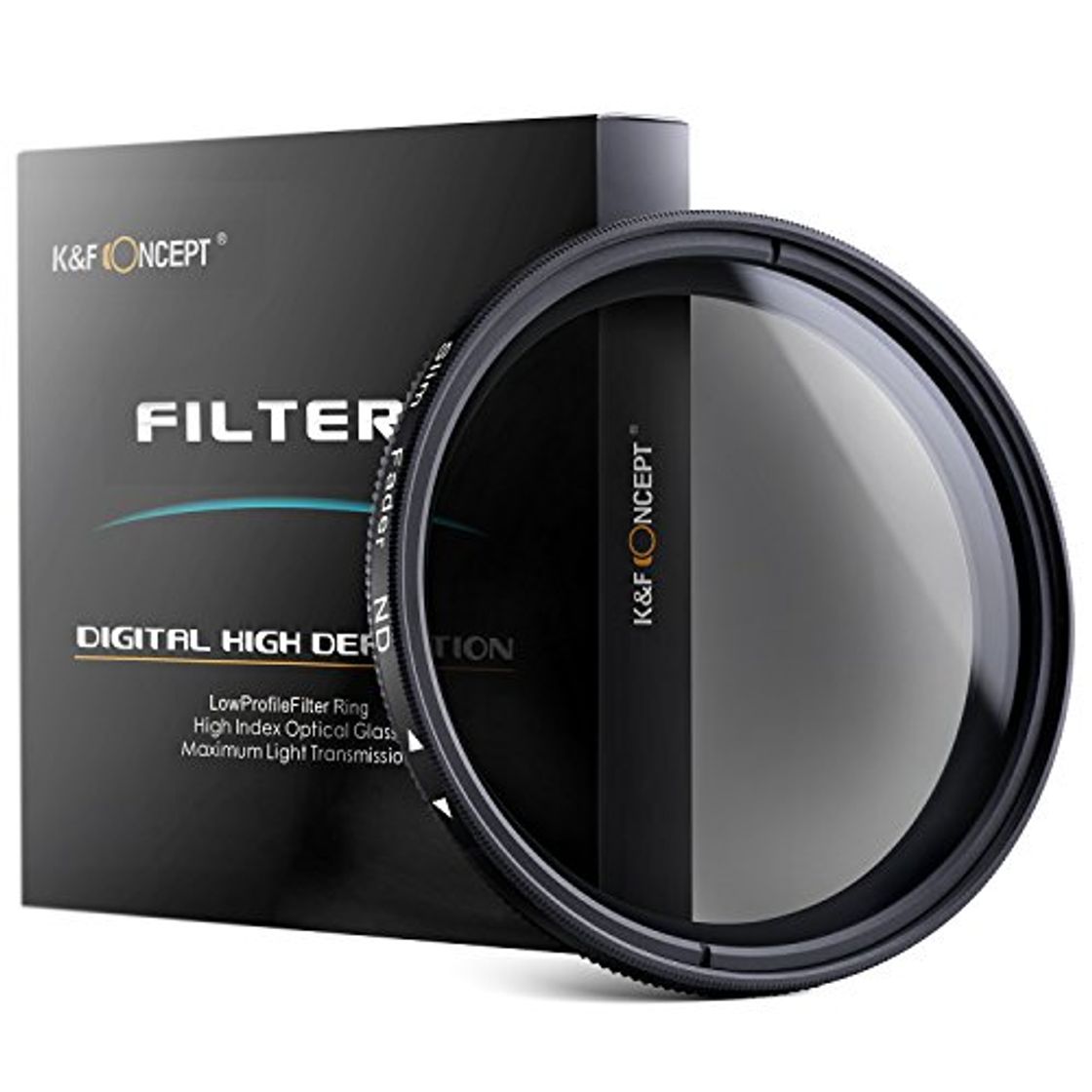 Electronic K&F Concept Filtro Variable ND2-ND400 para Objetivo 55mm con Funda