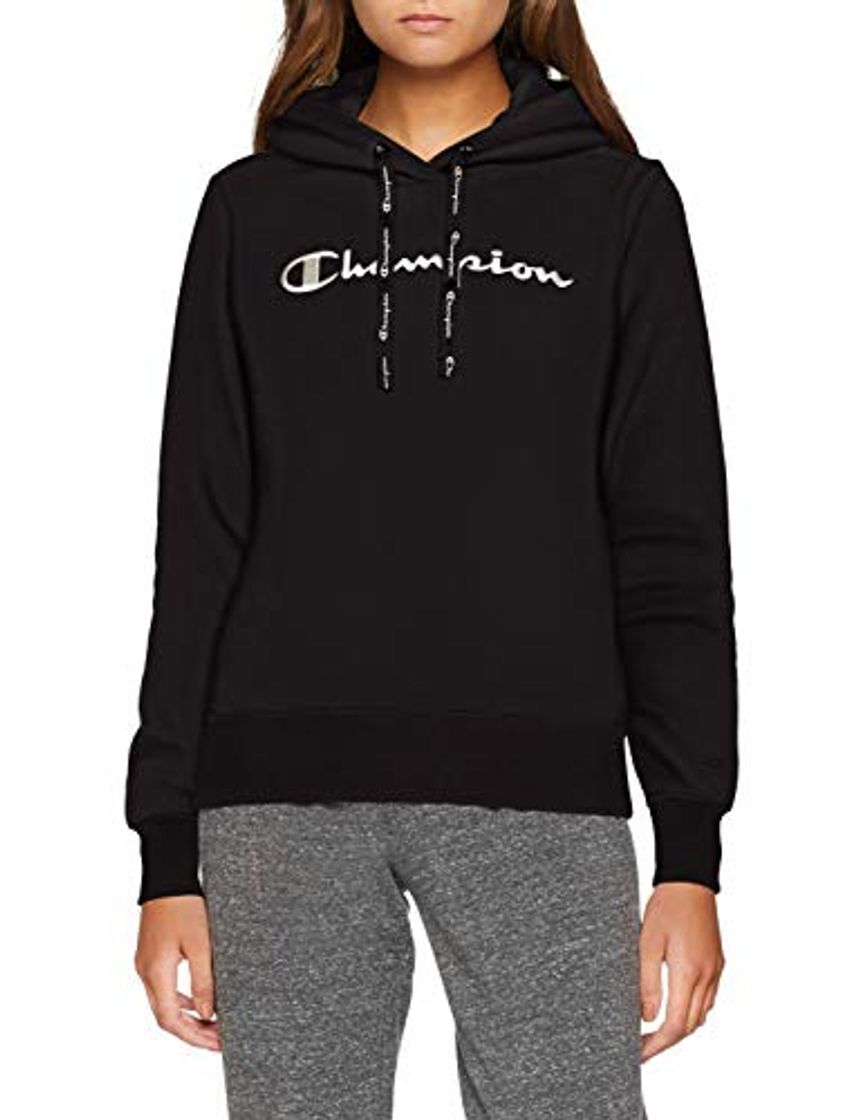 Fashion Champion Allover Classic Logo para Mujer Sudadera con Capucha, Negro