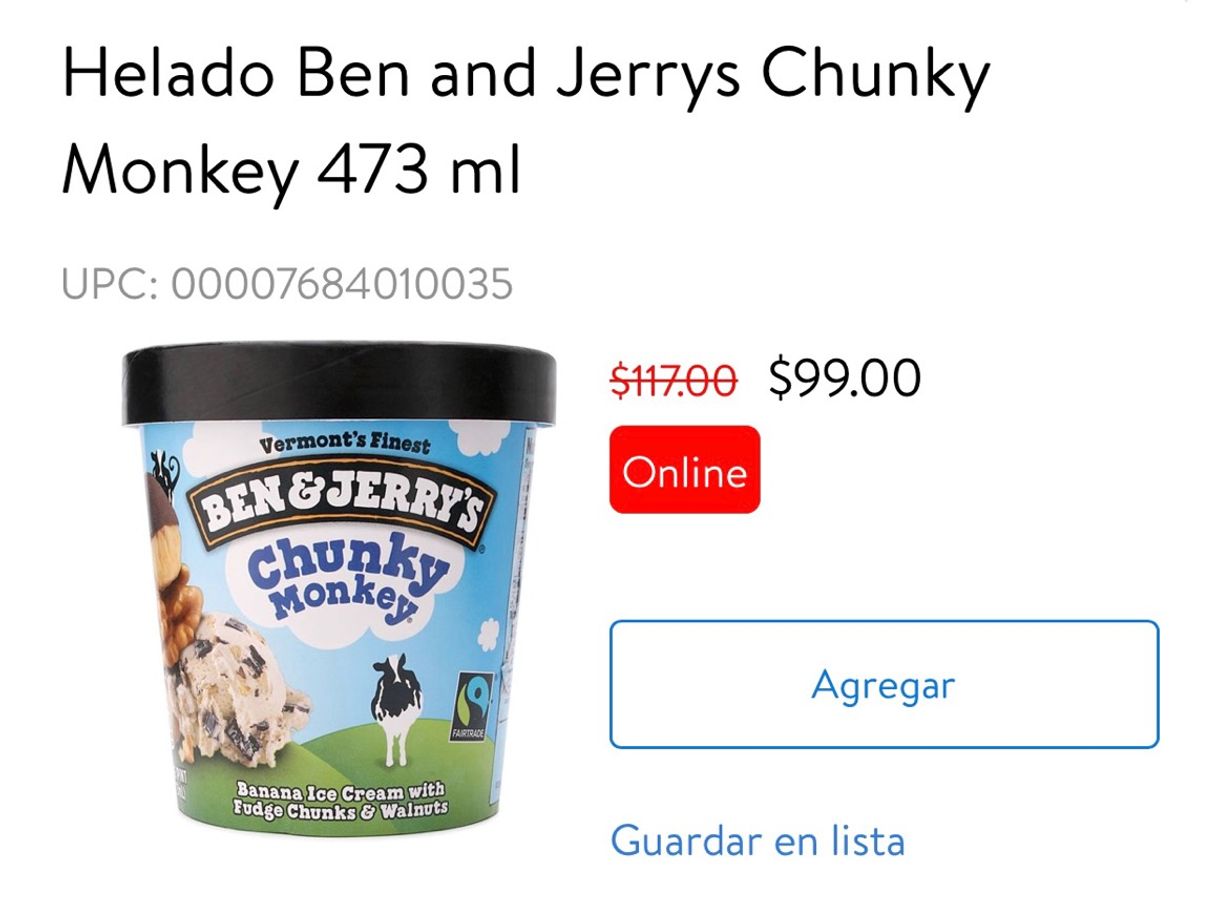 Fashion Helado Chunky Monkey